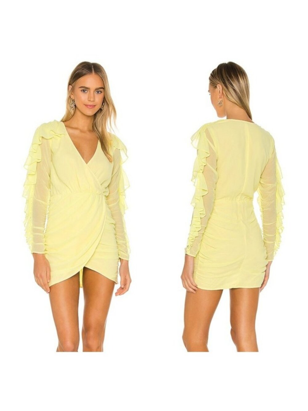 NBD Indira Mini Dress - Pastel Yellow